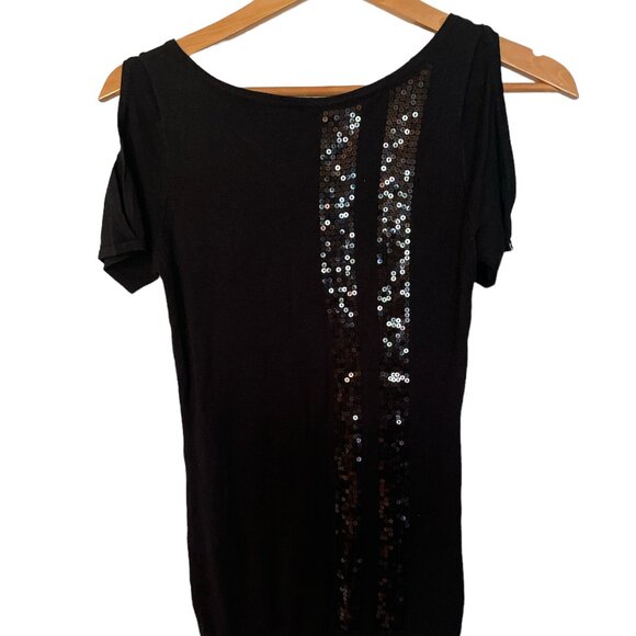 SpicySugar Little  Black Dress Tight Fitting Woman Small Sparkly Sequin NWT - Picture 1 of 12